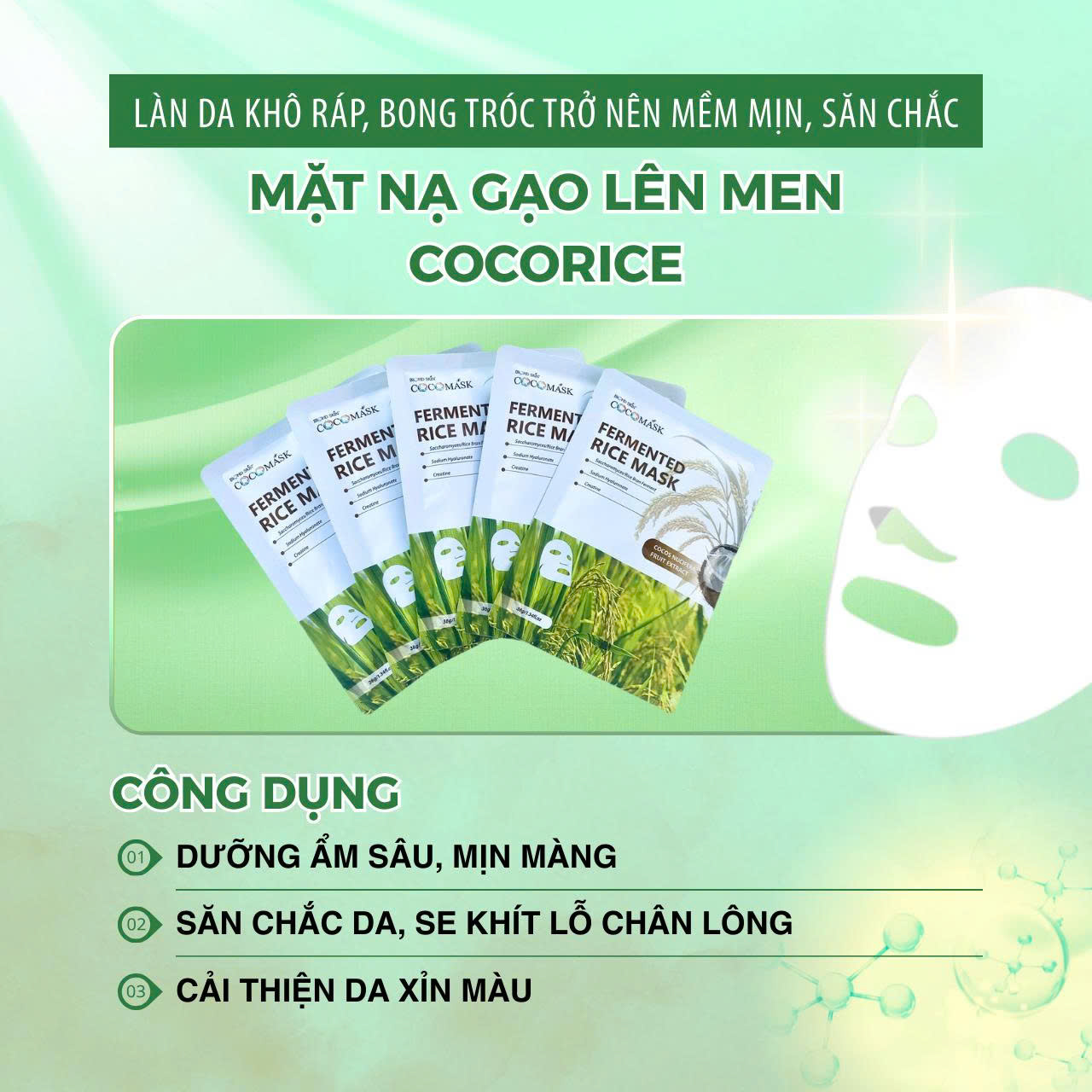 mặt nạ gạo lên men