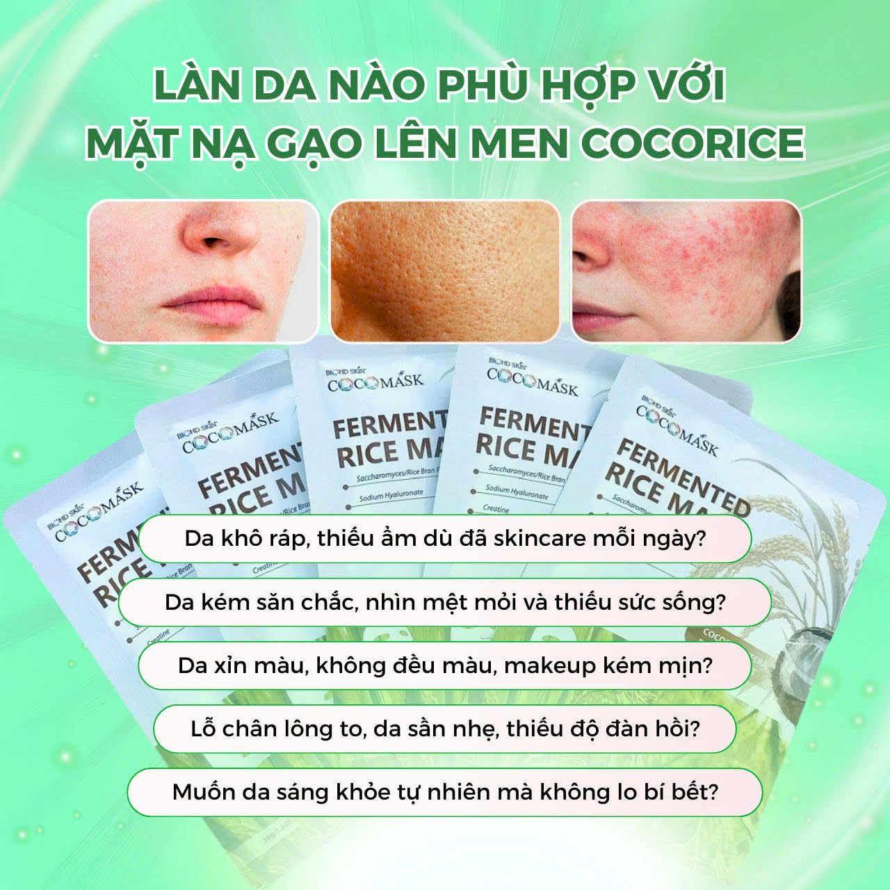 mặt nạ từ gạo